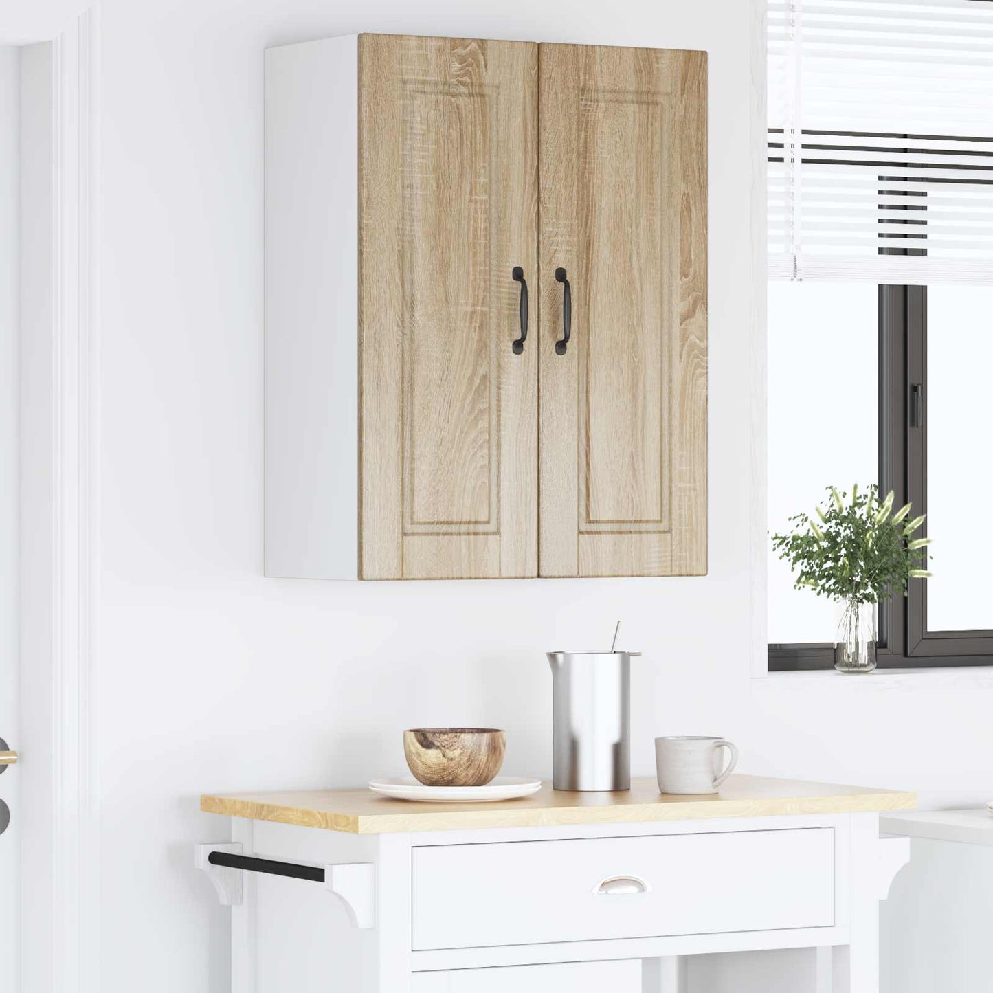 Wall Cabinet PORTO 2 pcs Sonoma Oak 30 x 31 x 80 cm