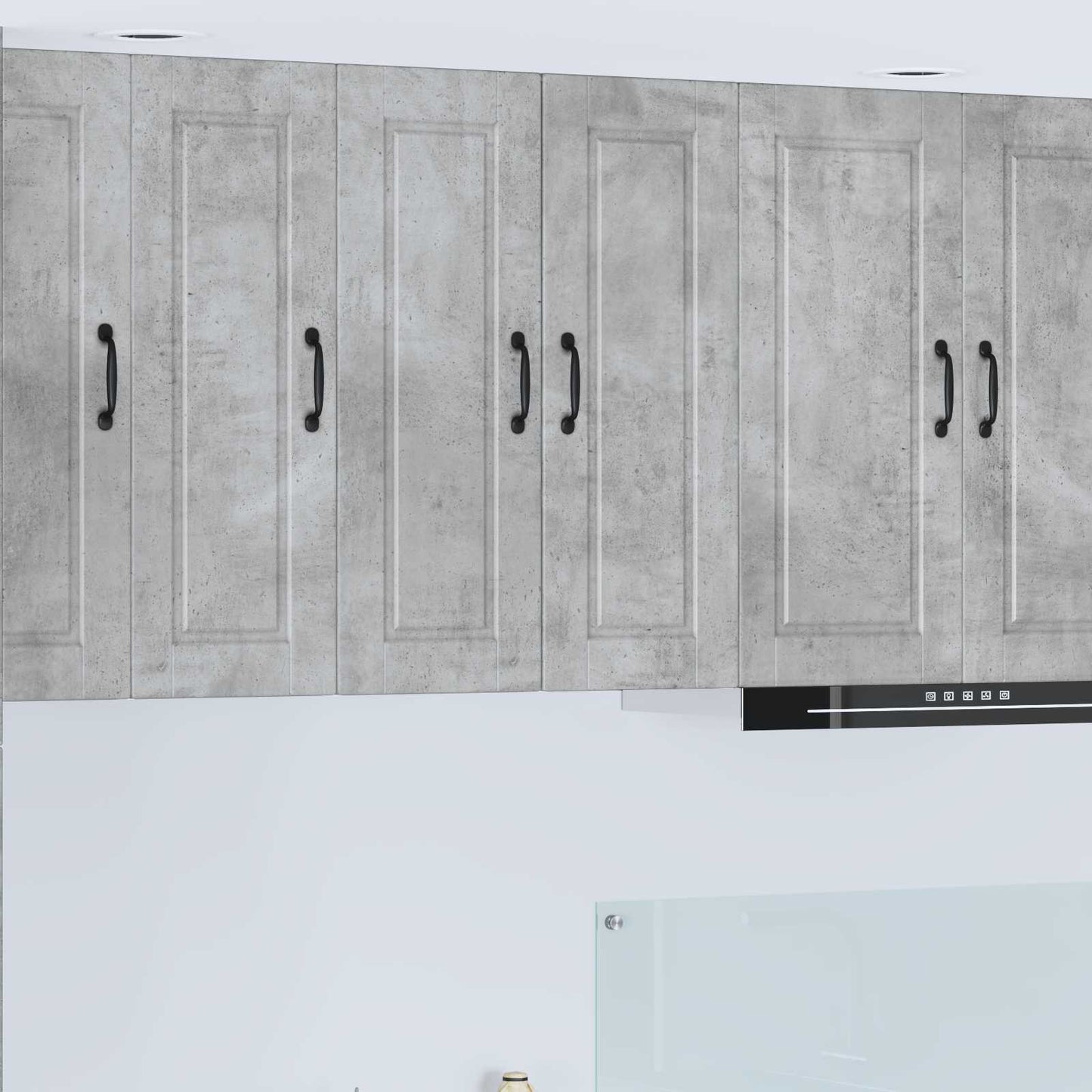 Wall Cabinet PORTO 2 pcs Concrete Grey 30 x 31 x 80 cm