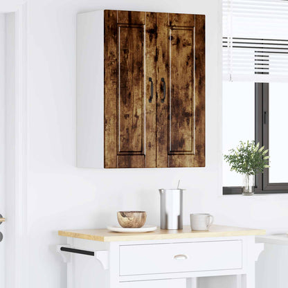 Wall Cabinet PORTO 2 pcs Smoked Oak Engineered Wood