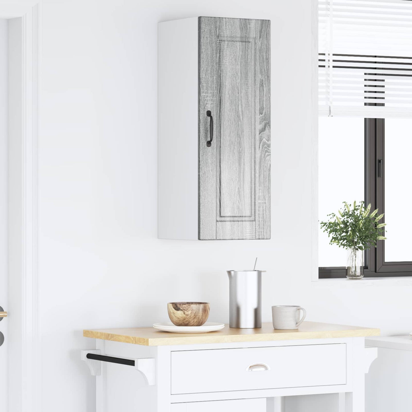 Wall Cabinet PORTO Grey Sonoma 30 x 31 x 80 cm Engineered Wood