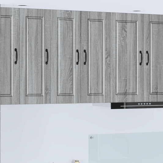 Wall Cabinet PORTO 2 pcs Grey Sonoma Engineered Wood