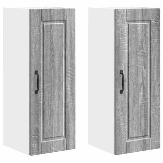 Wall Cabinet PORTO 2 pcs Grey Sonoma Engineered Wood