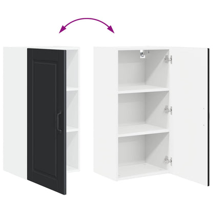 Wall Cabinet PORTO Black 40 x 31 x 80 cm Engineered Wood