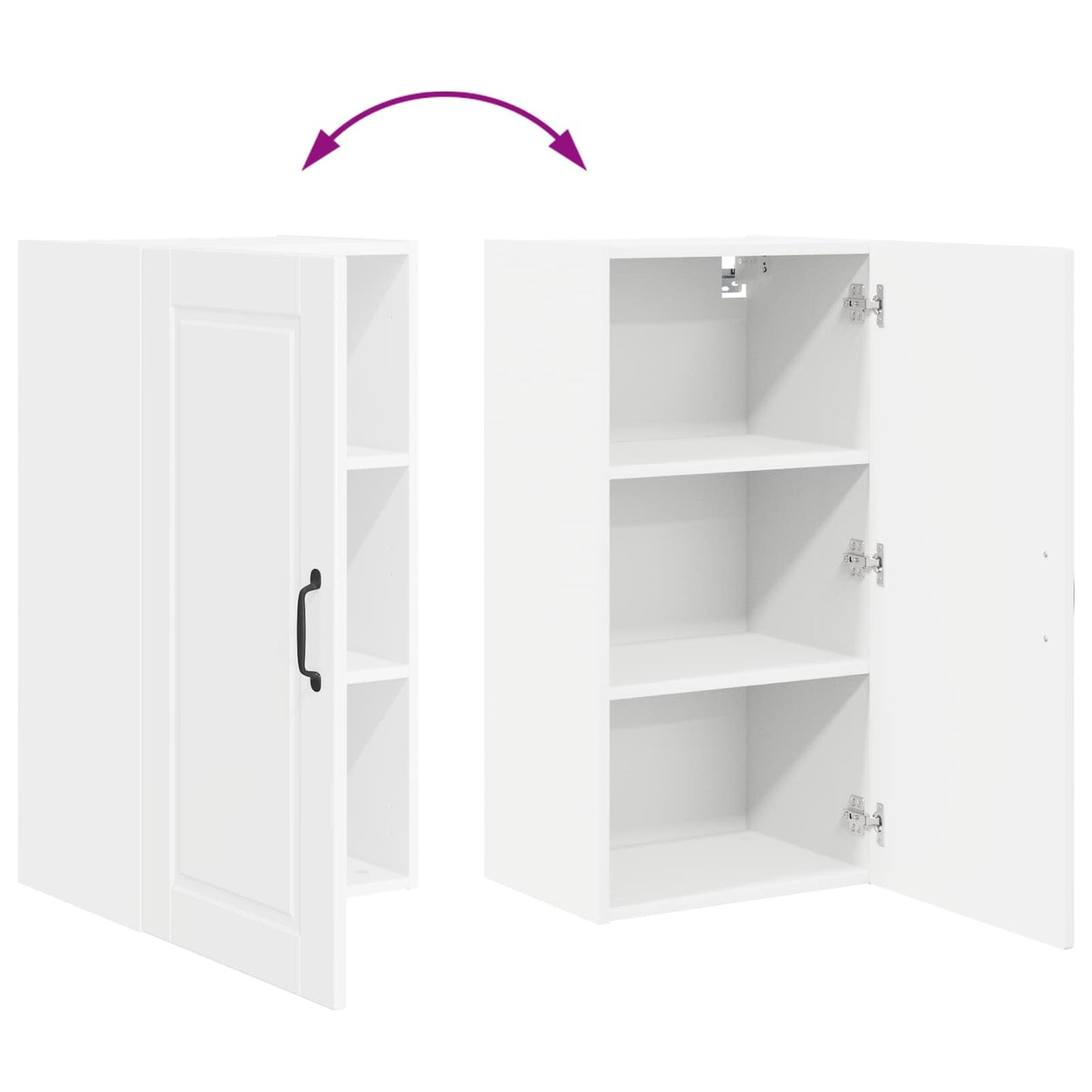 Wall Cabinet PORTO High Gloss White 40 x 31 x 80 cm