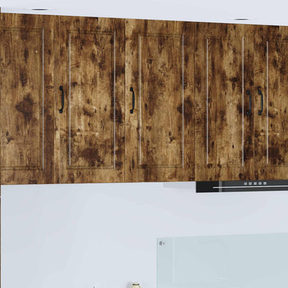 Wall Cabinet PORTO Smoked Oak 40 x 31 x 80 cm Engineered Wood