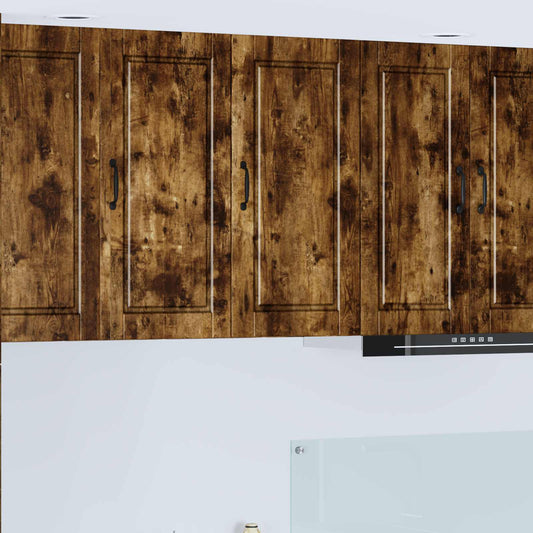 Wall Cabinet PORTO Smoked Oak 40 x 31 x 80 cm Engineered Wood