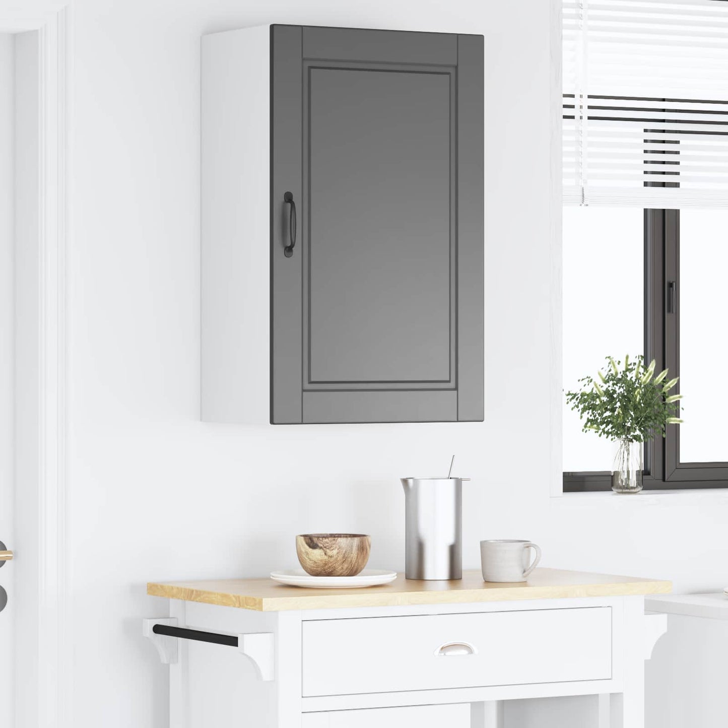 Wall Cabinet PORTO Black 50 x 31 x 80 cm Engineered Wood