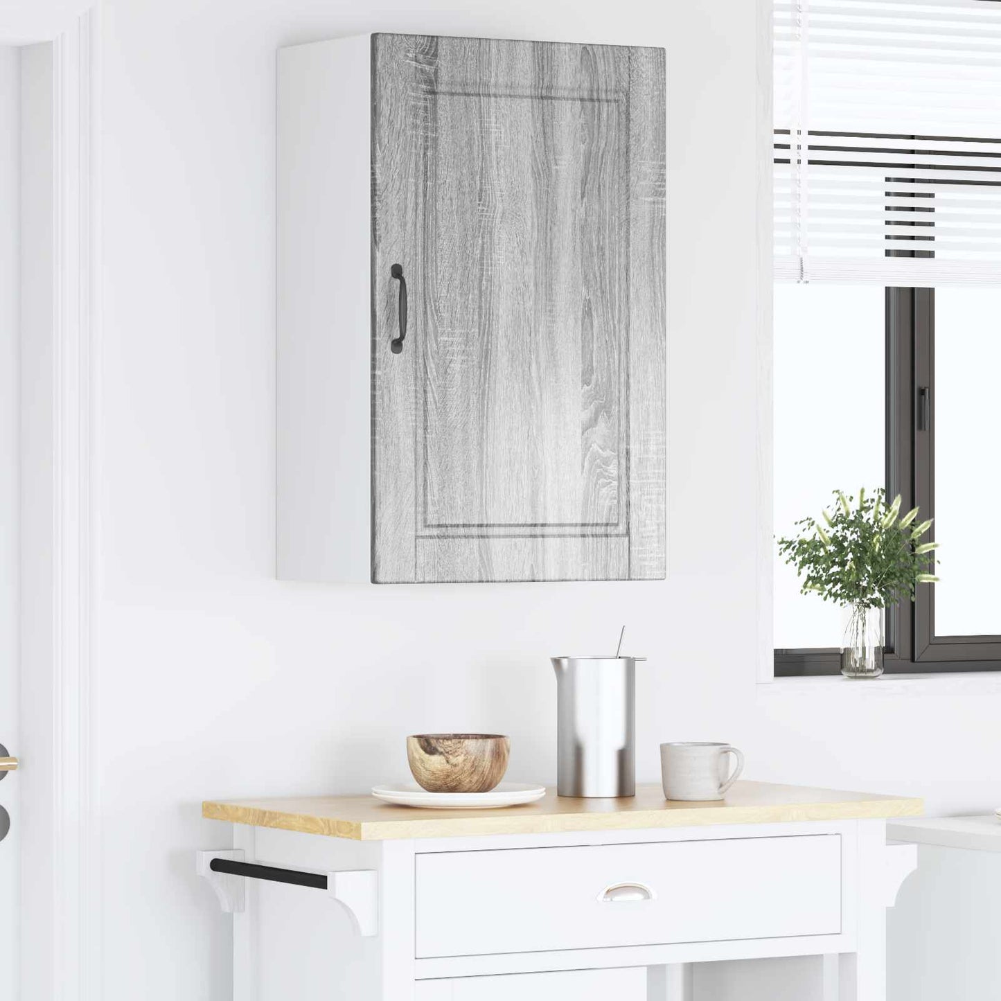 Wall Cabinet PORTO Grey Sonoma 50 x 31 x 80 cm Engineered Wood