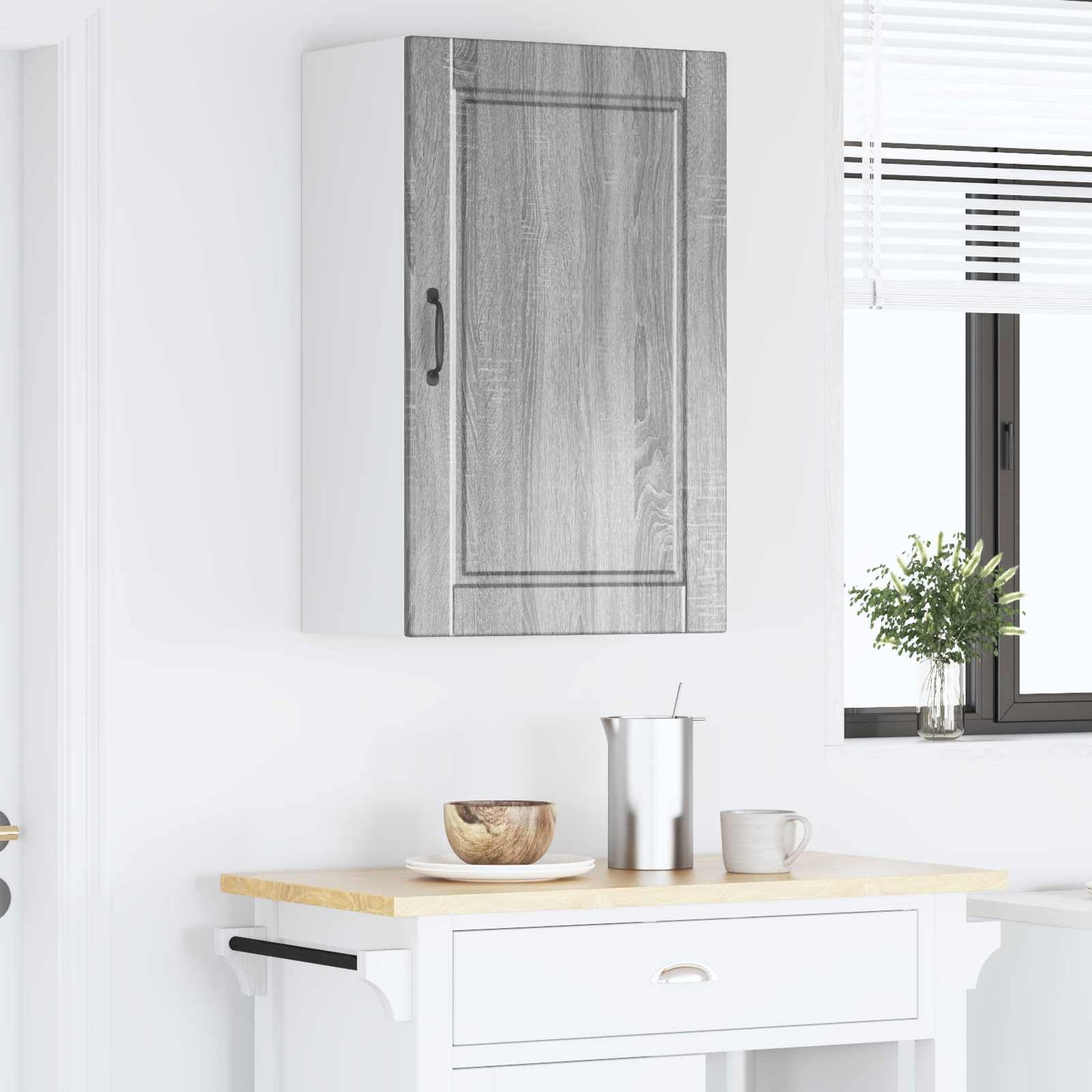 Wall Cabinet PORTO Grey Sonoma 50 x 31 x 80 cm Engineered Wood