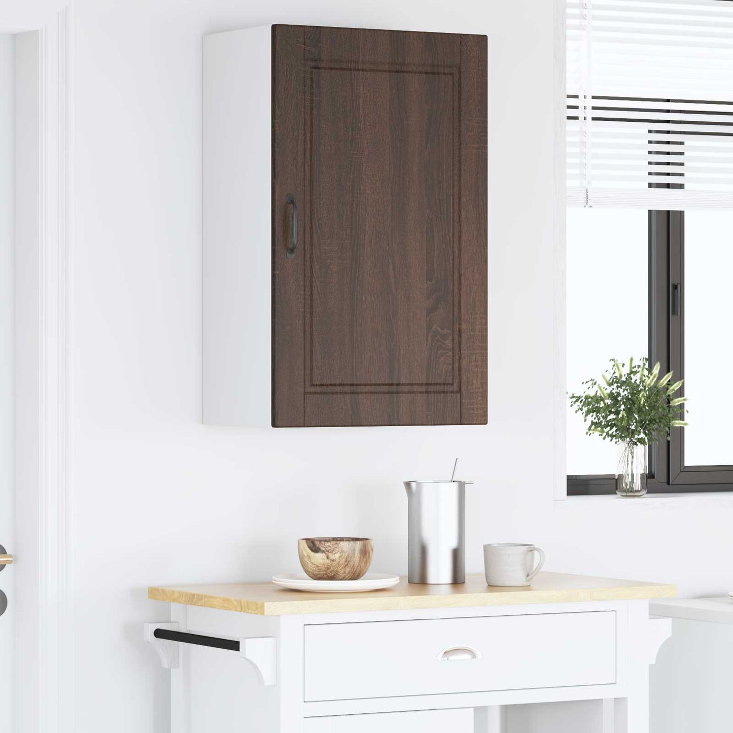 Wall Cabinet PORTO Brown Oak 50 x 31 x 80 cm Engineered Wood