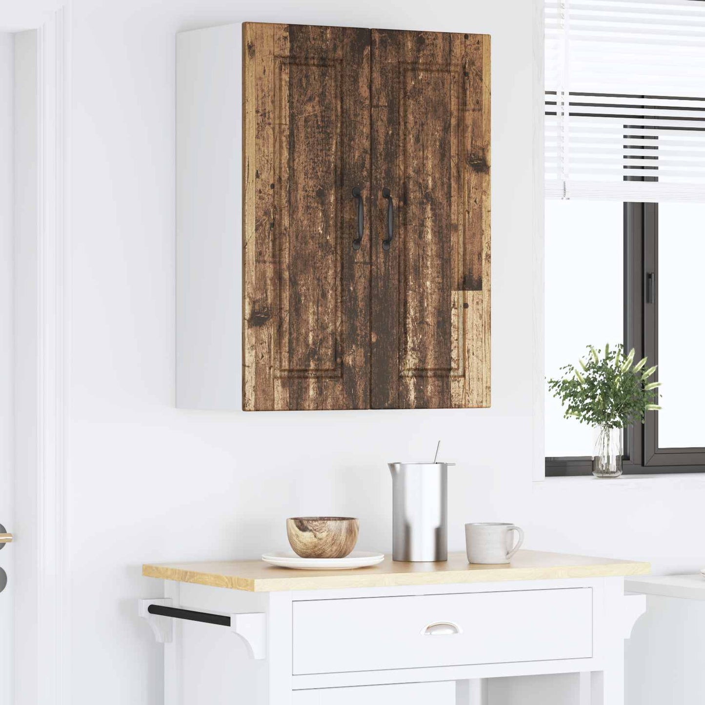 Wall Cabinet PORTO Old Wood 60 x 31 x 80 cm Engineered Wood