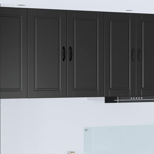 Wall Cabinet PORTO Black 80 x 31 x 80 cm Engineered Wood