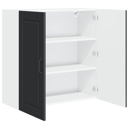 Wall Cabinet PORTO Black 80 x 31 x 80 cm Engineered Wood