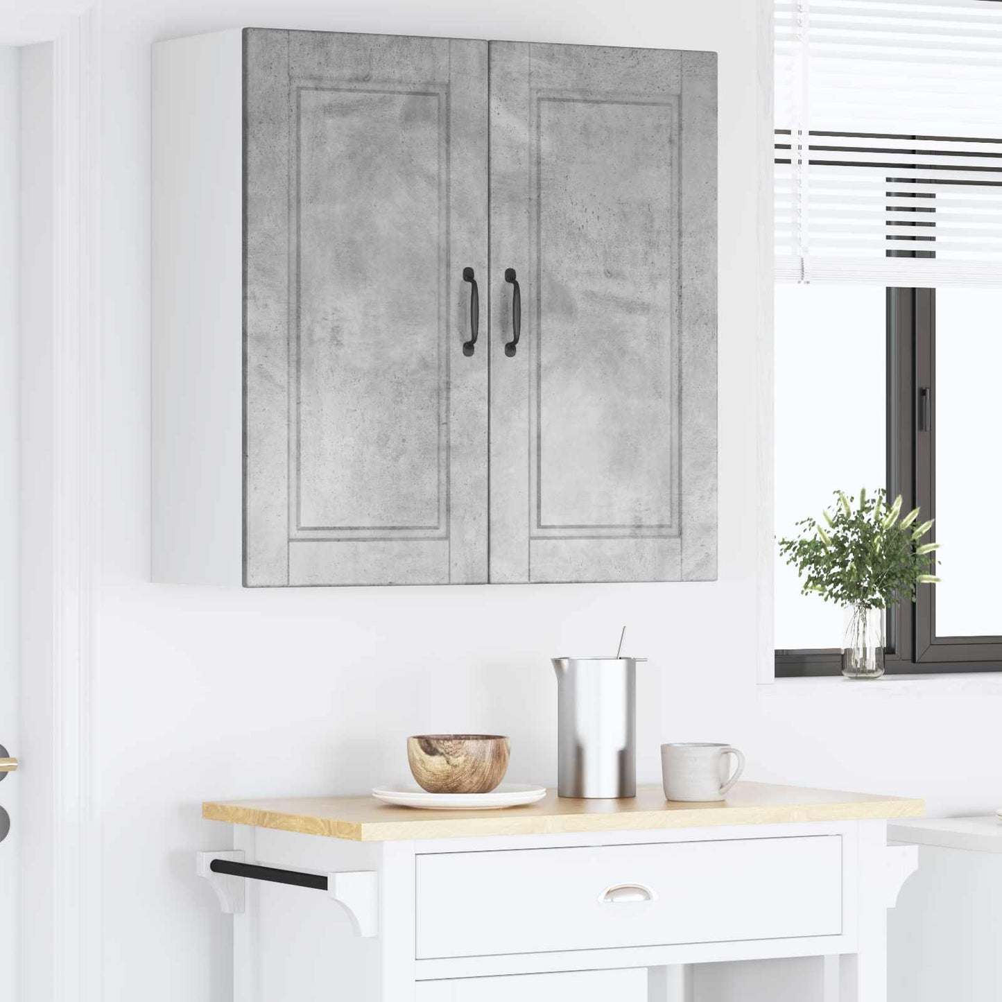 Wall Cabinet PORTO Concrete Grey 80 x 31 x 80 cm
