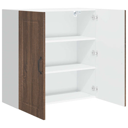 Wall Cabinet PORTO Brown Oak 80 x 31 x 80 cm Engineered Wood