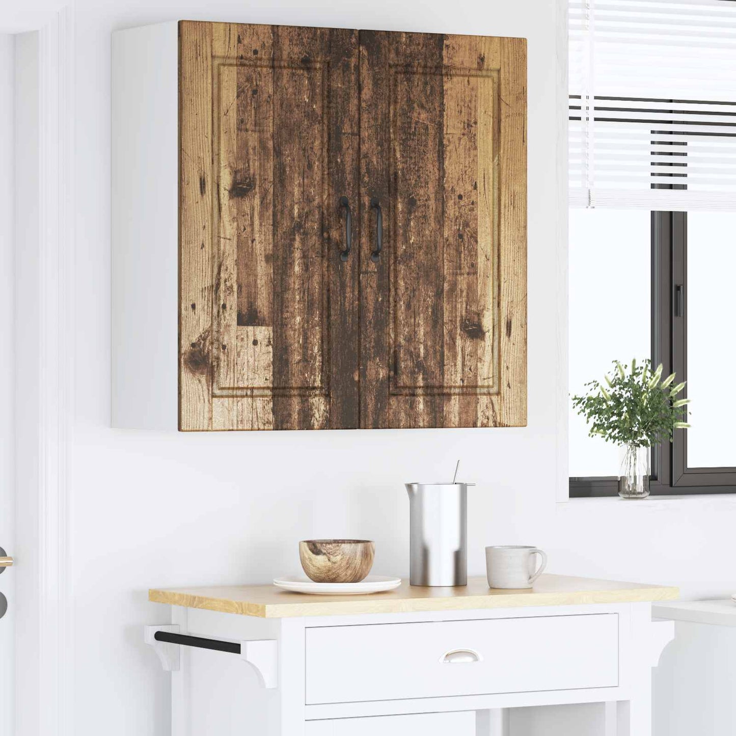Wall Cabinet PORTO Old Wood 80 x 31 x 80 cm Engineered Wood