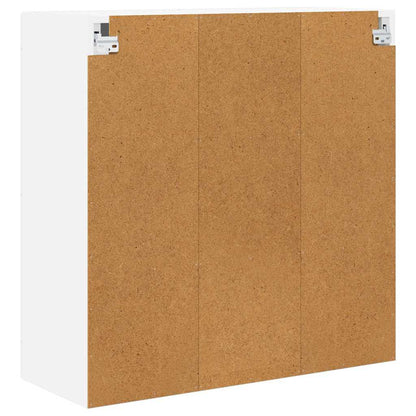 Wall Glass Cabinet PORTO White 80 x 31 x 80 cm Engineered Wood