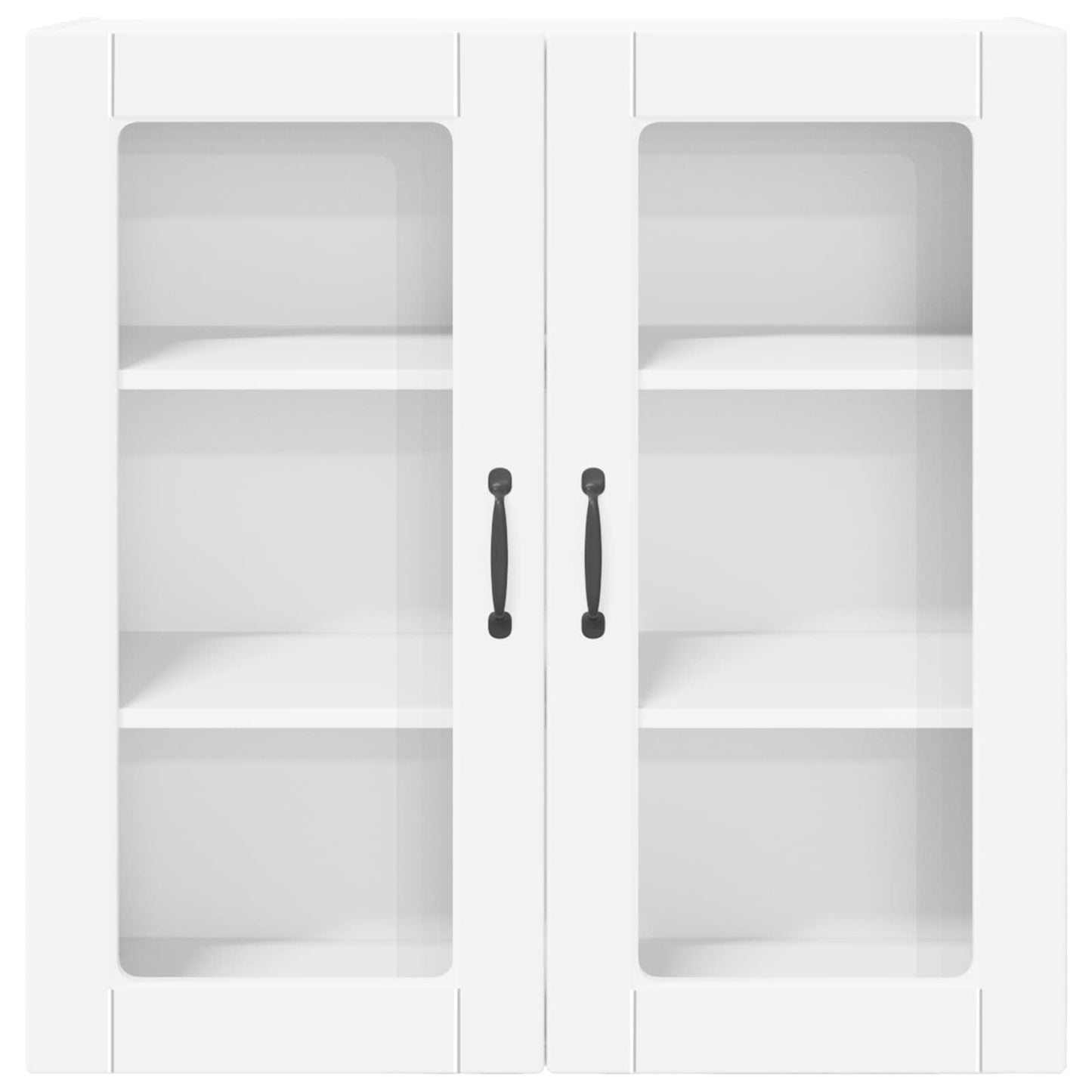 Wall Glass Cabinet PORTO White 80 x 31 x 80 cm Engineered Wood