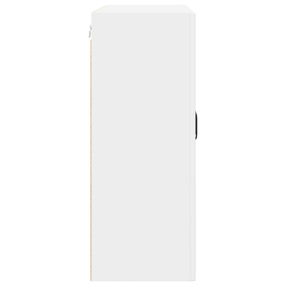 Wall Glass Cabinet PORTO White 80 x 31 x 80 cm Engineered Wood