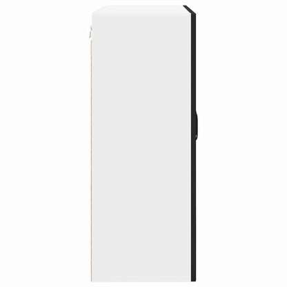 Wall Glass Cabinet PORTO Black 80 x 31 x 80 cm Engineered Wood
