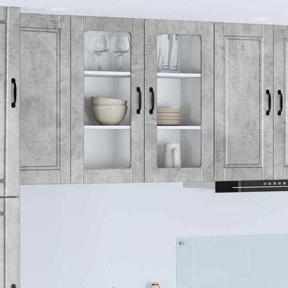 Wall Glass Cabinet PORTO Concrete Grey 80 x 31 x 80 cm