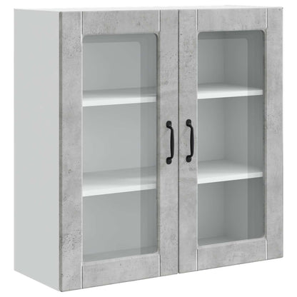 Wall Glass Cabinet PORTO Concrete Grey 80 x 31 x 80 cm