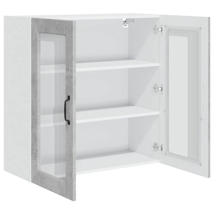Wall Glass Cabinet PORTO Concrete Grey 80 x 31 x 80 cm