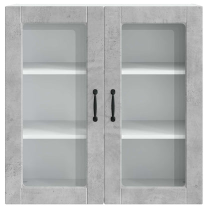 Wall Glass Cabinet PORTO Concrete Grey 80 x 31 x 80 cm
