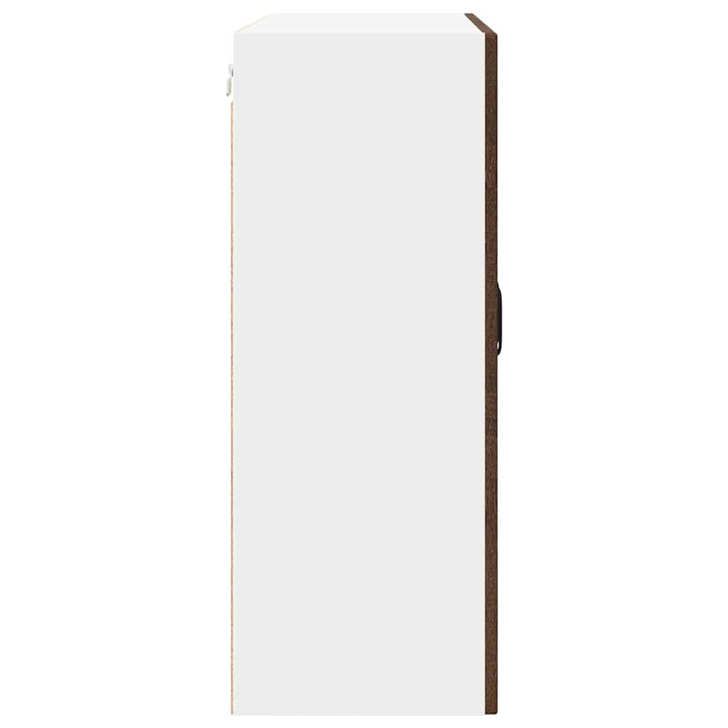 Wall Glass Cabinet PORTO Brown Oak 80 x 31 x 80 cm