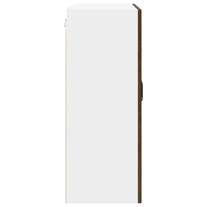 Wall Glass Cabinet PORTO Brown Oak 80 x 31 x 80 cm