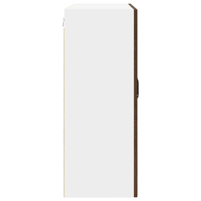 Wall Glass Cabinet PORTO Brown Oak 80 x 31 x 80 cm
