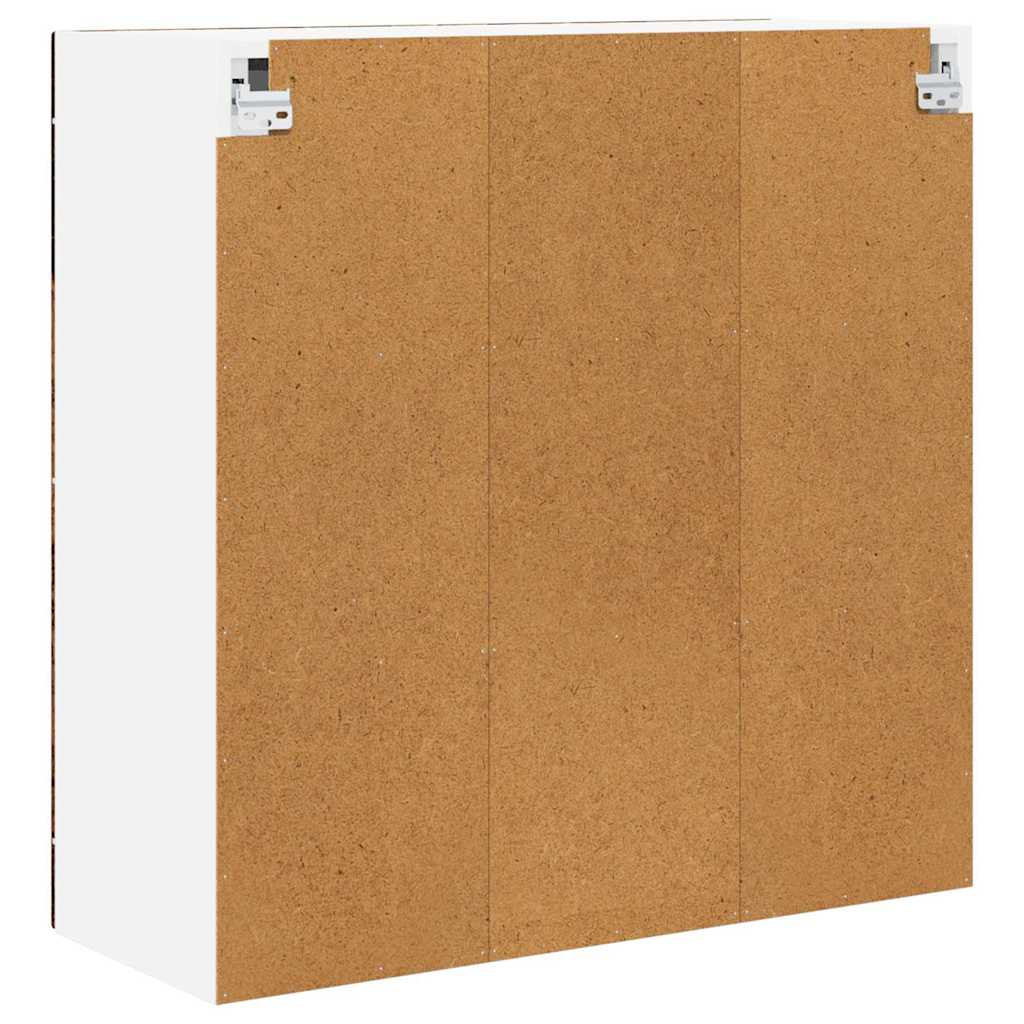 Wall Glass Cabinet PORTO Old Wood 80 x 31 x 80 cm