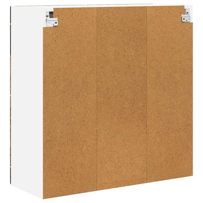 Wall Glass Cabinet PORTO Old Wood 80 x 31 x 80 cm