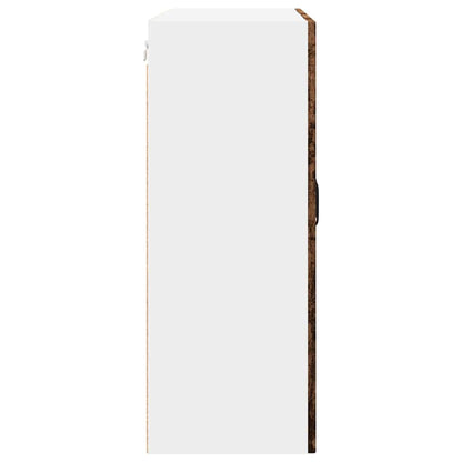 Wall Glass Cabinet PORTO Old Wood 80 x 31 x 80 cm