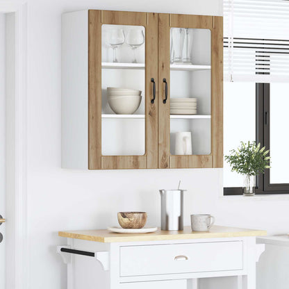 Wall Glass Cabinet PORTO Artisan Oak 80 x 31 x 80 cm