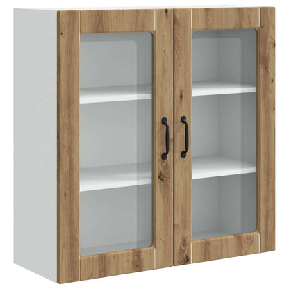 Wall Glass Cabinet PORTO Artisan Oak 80 x 31 x 80 cm