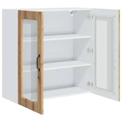 Wall Glass Cabinet PORTO Artisan Oak 80 x 31 x 80 cm