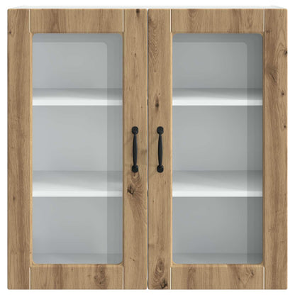 Wall Glass Cabinet PORTO Artisan Oak 80 x 31 x 80 cm