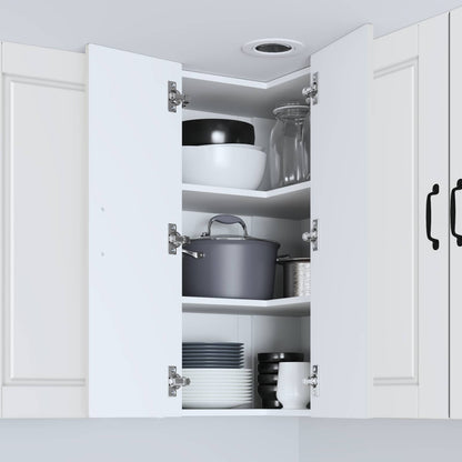 Wall Corner Cabinet PORTO White 57 x 57 x 80 cm Engineered Wood