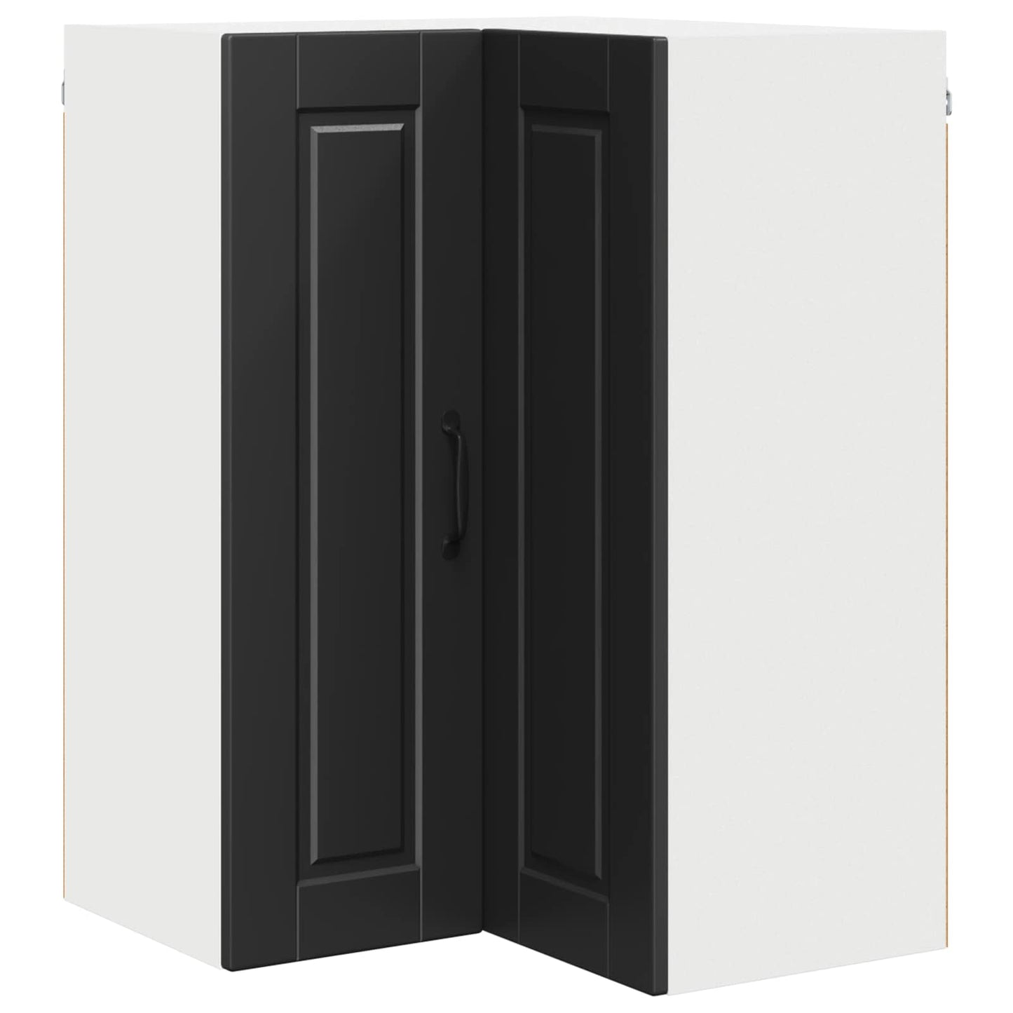 Wall Corner Cabinet PORTO Black 57 x 57 x 80 cm Engineered Wood