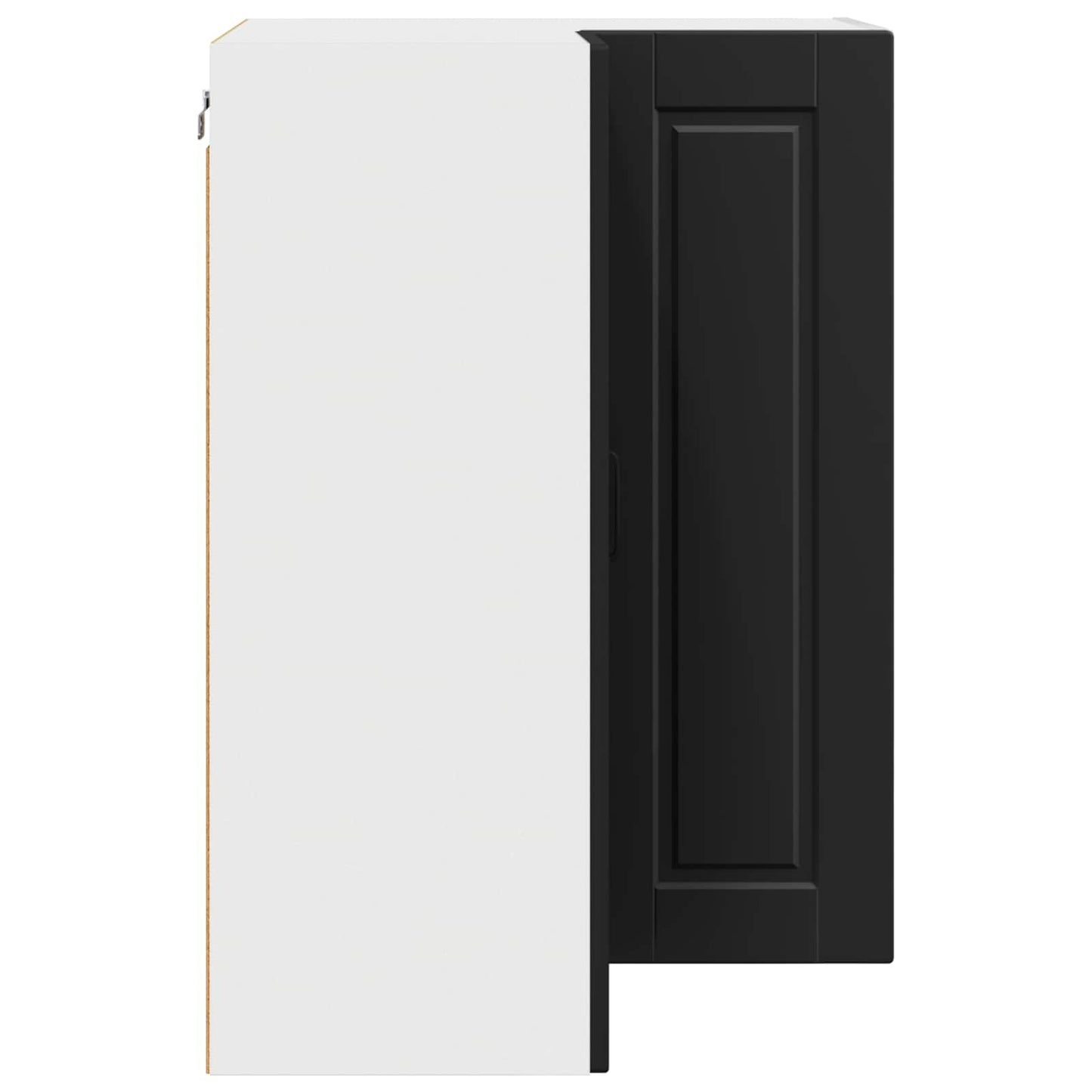 Wall Corner Cabinet PORTO Black 57 x 57 x 80 cm Engineered Wood