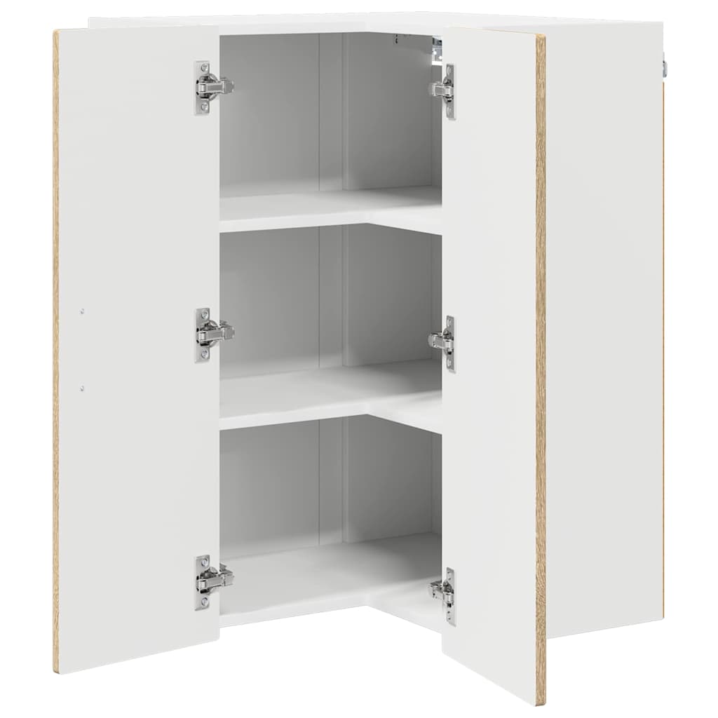 Wall Corner Cabinet PORTO Sonoma Oak 57 x 57 x 80 cm