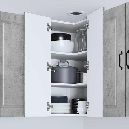 Wall Corner Cabinet PORTO Concrete Grey 57 x 57 x 80 cm