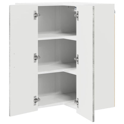 Wall Corner Cabinet PORTO Concrete Grey 57 x 57 x 80 cm