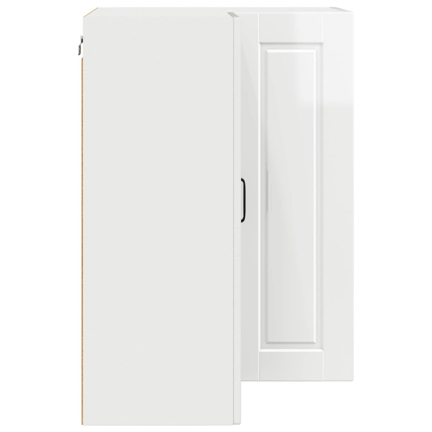 Wall Corner Cabinet PORTO High Gloss White 57 x 57 x 80 cm