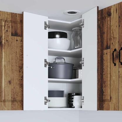 Wall Corner Cabinet PORTO Old Wood 57 x 57 x 80 cm