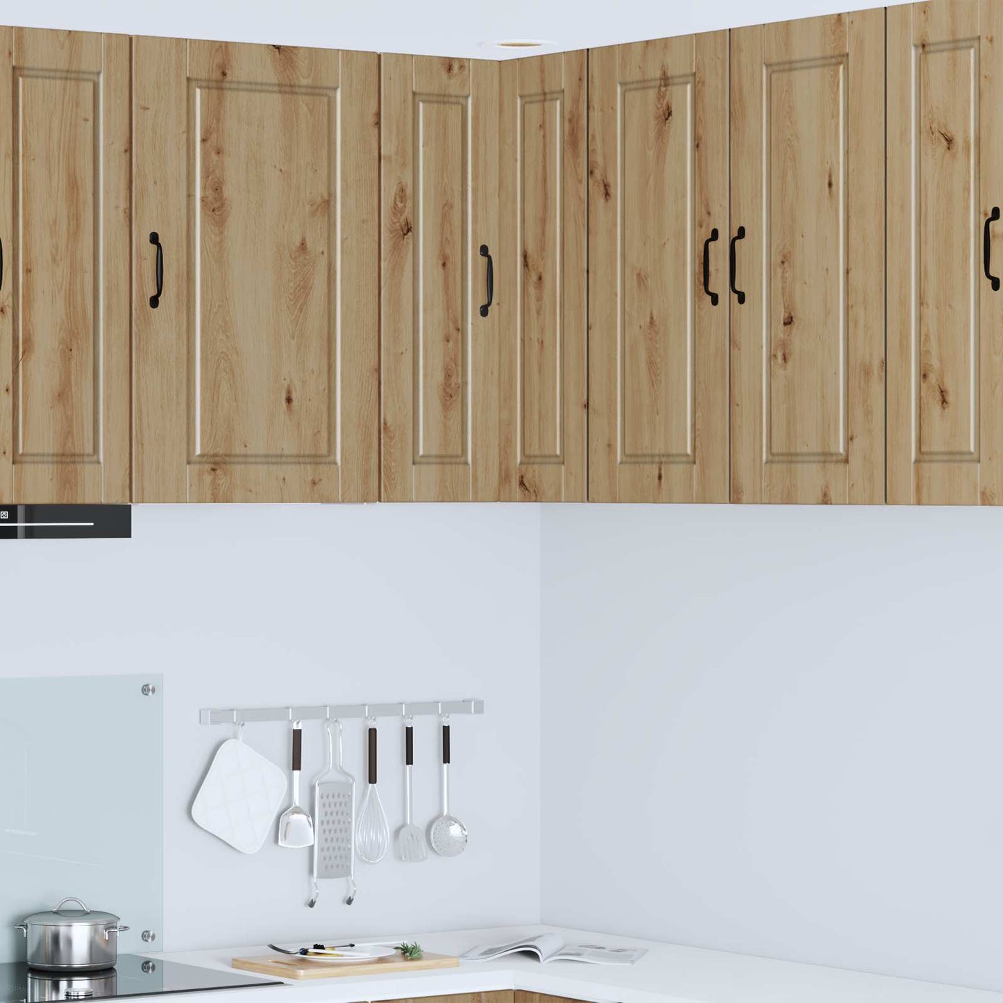 Wall Corner Cabinet PORTO Artisan Oak 57 x 57 x 80 cm