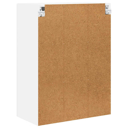 Wall Glass Cabinet PORTO White 60 x 31 x 80 cm Engineered Wood