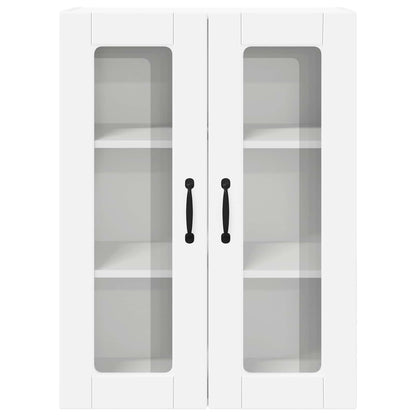 Wall Glass Cabinet PORTO White 60 x 31 x 80 cm Engineered Wood
