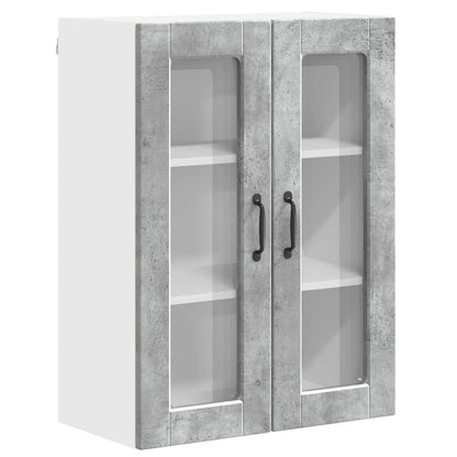 Wall Glass Cabinet PORTO Concrete Grey 60 x 31 x 80 cm